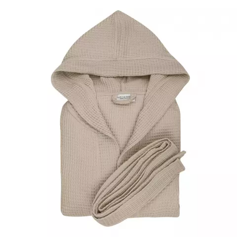 Халат вафельный с капюшоном Sofi de Marko “Naomi” (бежевый)