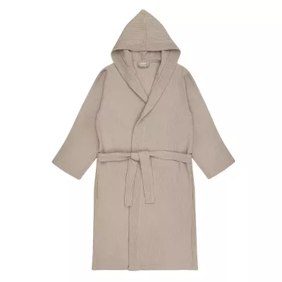 Халат вафельный с капюшоном Sofi de Marko “Naomi” (бежевый)