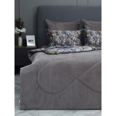 Комплект с одеялом KAZANOV.A “Вайнона” капучино (египетский хлопок-велюр), 1.5 спальный