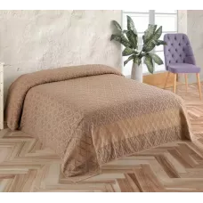 Махровое покрывало Karteks "Venesia" жаккард (коричневый), 160х220