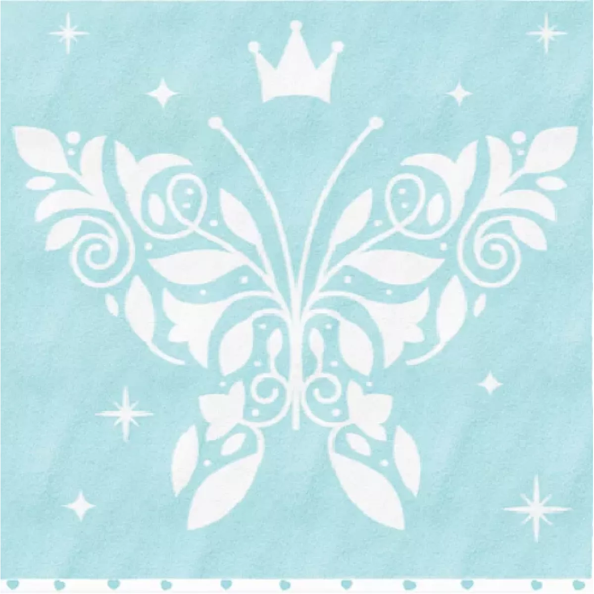 Полотенце махровое детское Облачко “Бабочка” (нежно-бирюзовое), 100х100