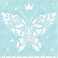 Полотенце махровое детское Облачко “Бабочка” (нежно-бирюзовое), 100х100