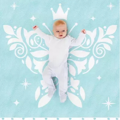 Полотенце махровое детское Облачко “Бабочка” (нежно-бирюзовое), 100х100