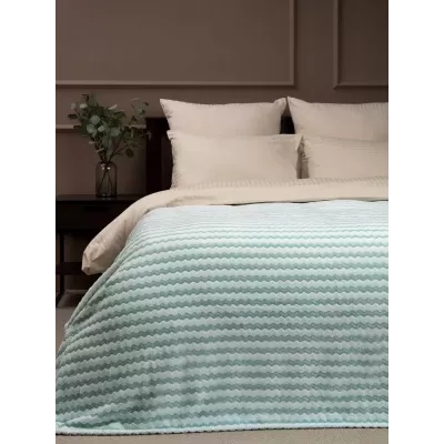 Плед TexRepublic Joy "Страйп" (бирюза), 150х200