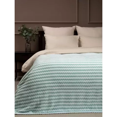 Плед TexRepublic Joy "Страйп" (бирюза), 150х200