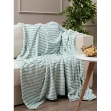 Плед TexRepublic Joy "Страйп" (бирюза), 150х200