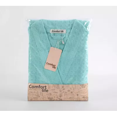 Халат вафельный унисекс "Relax" (ментол)