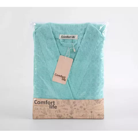 Халат вафельный унисекс "Relax" (ментол)