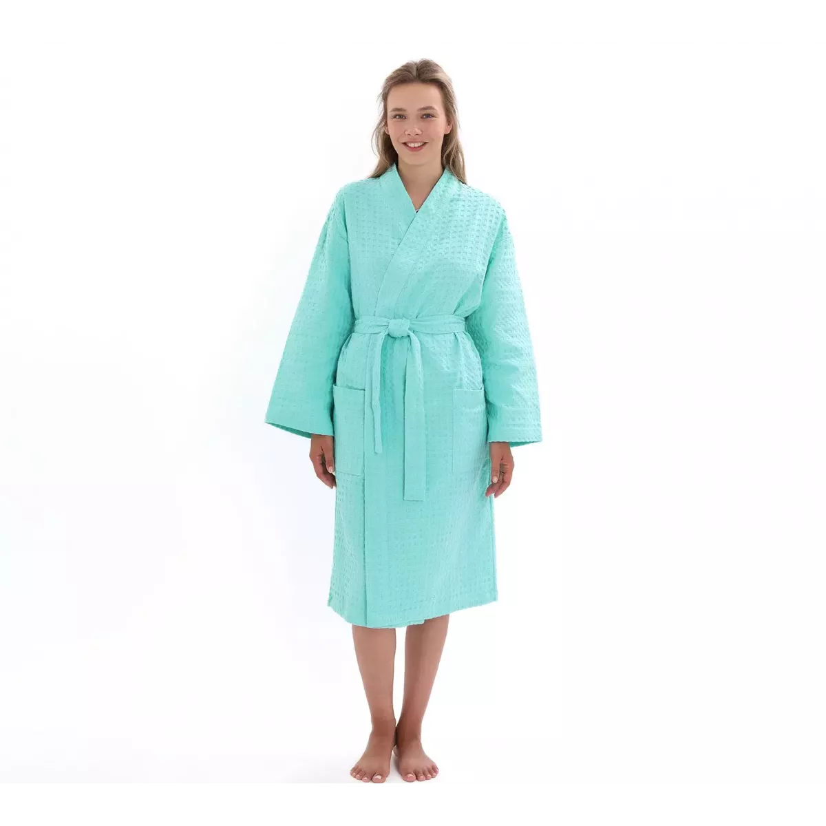 Халат вафельный унисекс "Relax" (ментол)