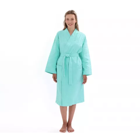 Халат вафельный унисекс "Relax" (ментол)