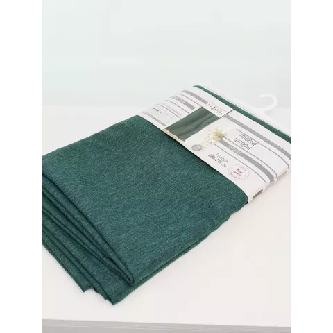 Штора Волшебная Ночь “Рогожка” (изумруд), 200х270