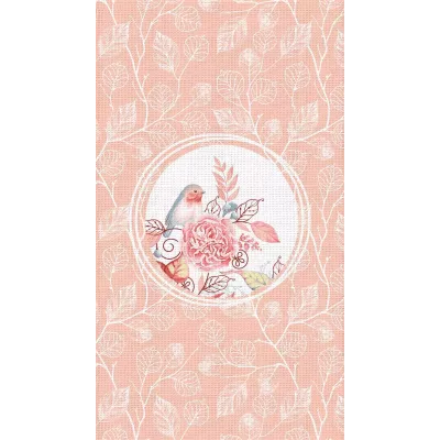 Вафельное полотенце Verossa "Птички розовые 2", 40х70