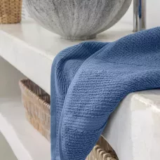 Махровое банное полотенце Verossa ”Wave Texture” (синий деним), 70х140