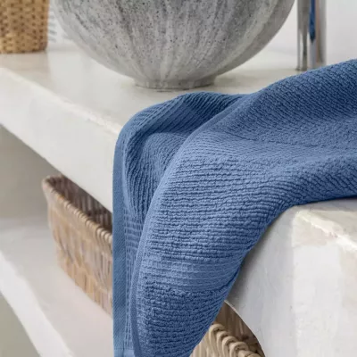 Махровое банное полотенце Verossa ”Wave Texture” (синий деним), 70х140