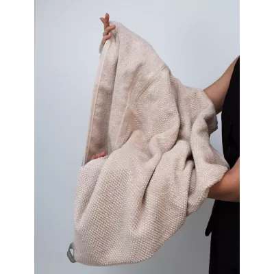 Махровое полотенце DonCotton “Lusso” (светло-бежевый), 70х140