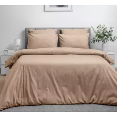 Комплект постельного белья Волшебная ночь Stripe "Caramel mousse", евро