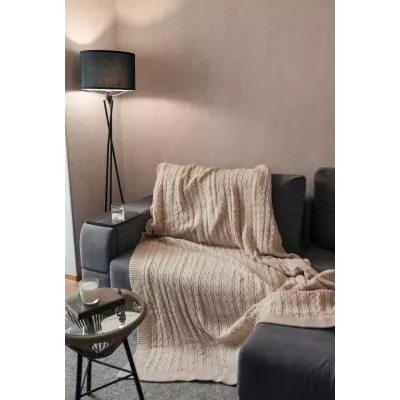 Вязаный плед Sofi de Marko "Джовани" (бежевый), 220х240