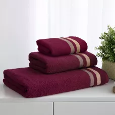 Махровое полотенце Самойловский текстиль "Исландия" (темно-бордовый), 100х150