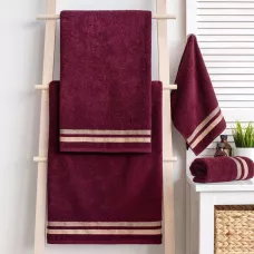 Махровое полотенце Самойловский текстиль "Исландия" (темно-бордовый), 100х150