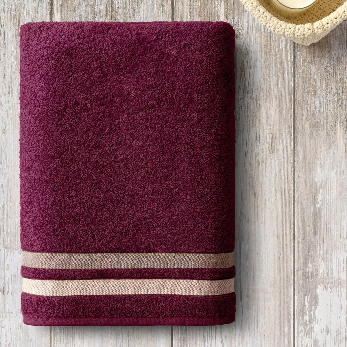 Махровое полотенце Самойловский текстиль "Исландия" (темно-бордовый), 100х150