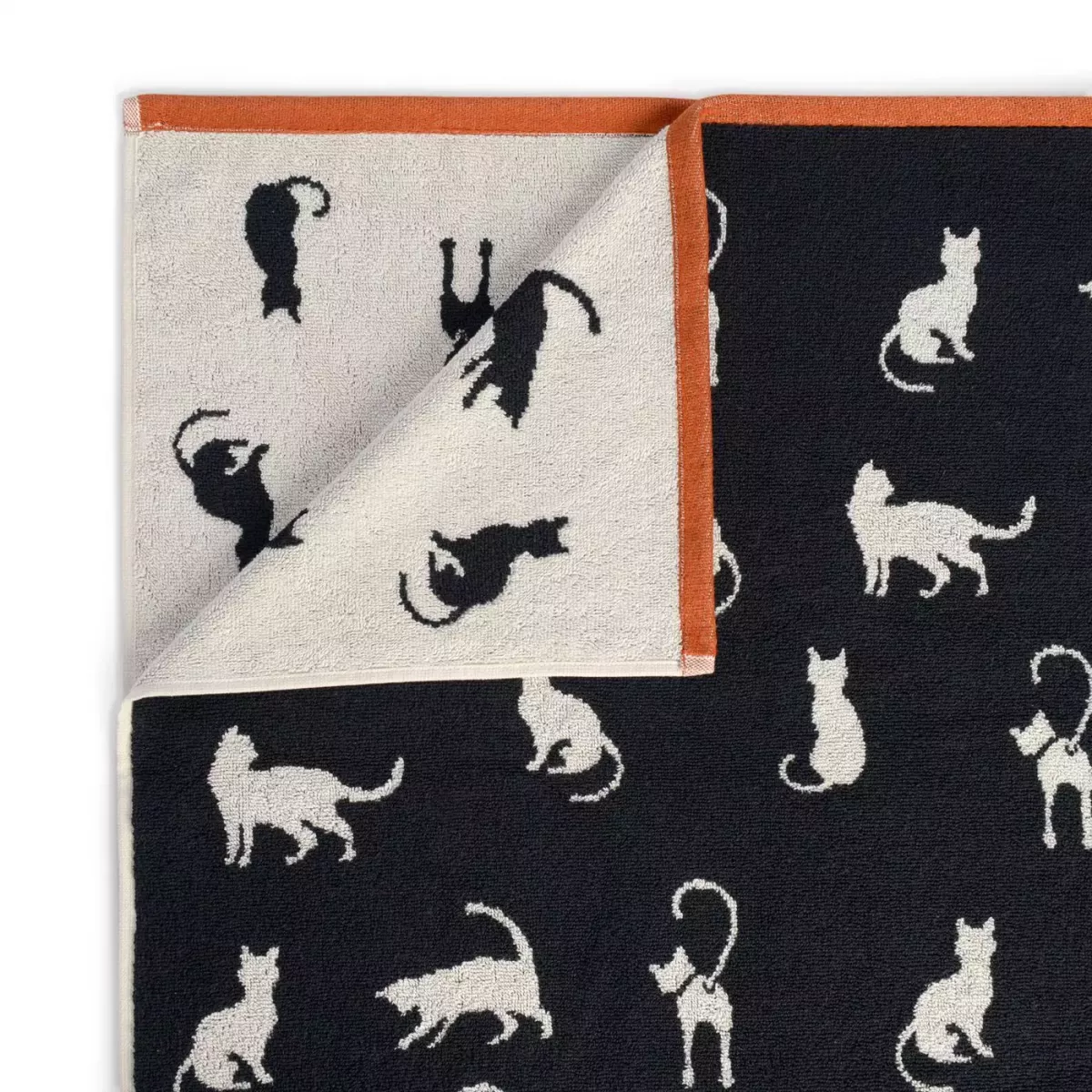 Махровое полотенце Sofi De Marko “Kitty” (черное), 70x140