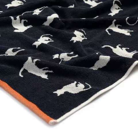Махровое полотенце Sofi De Marko “Kitty” (черное), 50x90