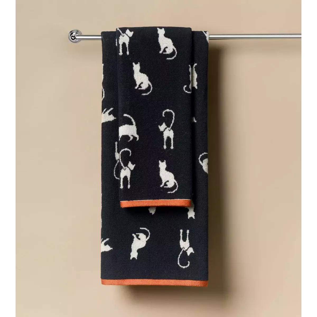 Махровое полотенце Sofi De Marko “Kitty” (черное), 50x90