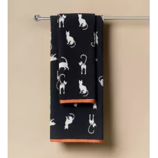 Махровое полотенце Sofi De Marko “Kitty” (черное), 50x90