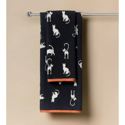 Махровое полотенце Sofi De Marko “Kitty” (черное), 50x90