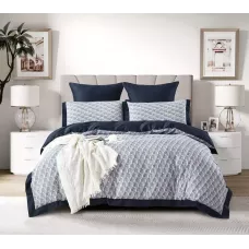 Комплект постельного белья Karteks "Сатин цветной с окантовкой" SOK-022, евро