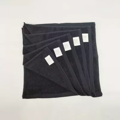 Комплект полотенец Sofi de marko “Бруна” (черный), 30x30 (6 шт)