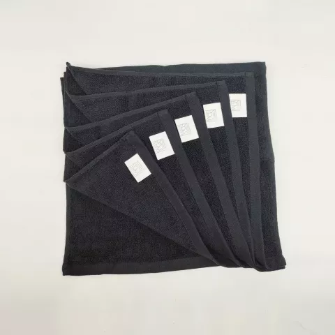 Комплект полотенец Sofi de marko “Бруна” (черный), 30x30 (6 шт)