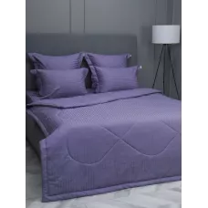 Комплект с одеялом KAZANOV.A Stripe Cotton "Hotel" (аметист платина), евро