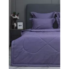 Комплект с одеялом KAZANOV.A Stripe Cotton "Hotel" (аметист платина), евро