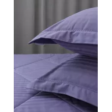 Комплект с одеялом KAZANOV.A Stripe Cotton "Hotel" (аметист платина), евро