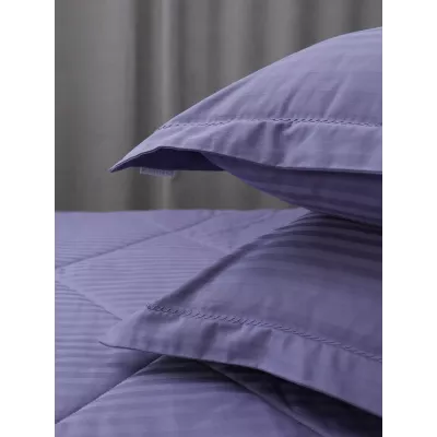 Комплект с одеялом KAZANOV.A Stripe Cotton "Hotel" (аметист платина), евро