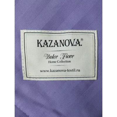 Комплект с одеялом KAZANOV.A Stripe Cotton "Hotel" (аметист платина), евро