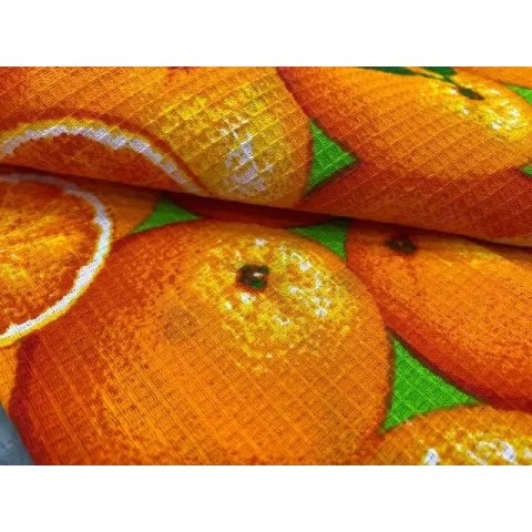 Вафельное полотенце Солнечный Дом "Апельсины", 40х70