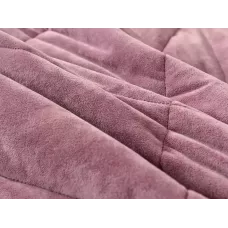 Двустороннее одеяло полуторное Sofi De Marko «Монако» лиловый (велюр-сатин) 160х220