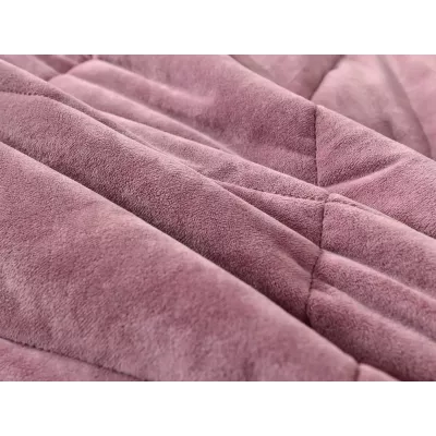 Двустороннее одеяло полуторное Sofi De Marko «Монако» лиловый (велюр-сатин) 160х220