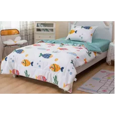 Комплект с одеялом Sofi De Marko "Аквариум" (белый), 1.5 спальный