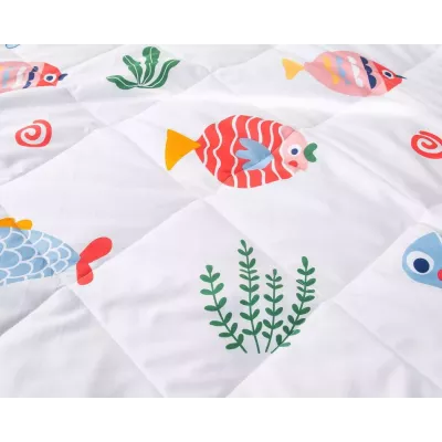 Комплект с одеялом Sofi De Marko "Аквариум" (белый), 1.5 спальный