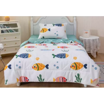 Комплект с одеялом Sofi De Marko "Аквариум" (белый), 1.5 спальный