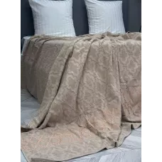Махровое покрывало Karteks "Venesia" жаккард (бежевый), 160х220