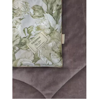 Комплект с одеялом KAZANOV.A “Хиллари” капучино (египетский хлопок-велюр), 1.5 спальный