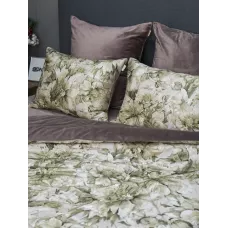 Комплект с одеялом KAZANOV.A “Хиллари” капучино (египетский хлопок-велюр), 1.5 спальный