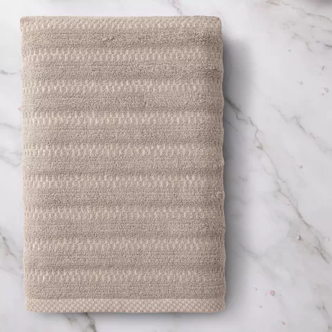 Набор полотенец Verossa "Wave&pixels" Кофе/Белый, 50х90 и 70х140