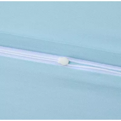 Комплект постельного белья Karteks "Сатин однотонный с кантом" (голубой) HK-06, двуспальный