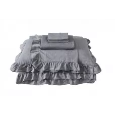 Комплект постельного белья Karteks "Вареный жаккард с рюшей" VJ-05, двухспальный