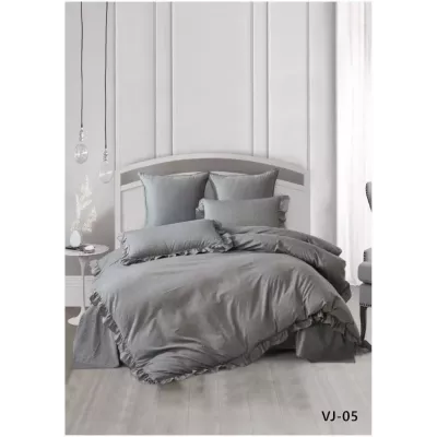 Комплект постельного белья Karteks "Вареный жаккард с рюшей" VJ-05, двухспальный